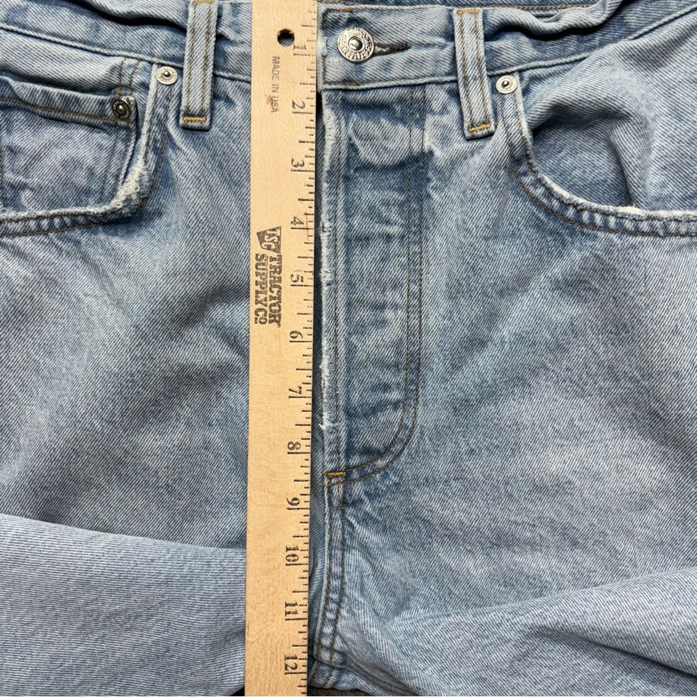Citizens of Humanity Jeans Womens 24 Blue Ayla Baggy Distressed Button Fly - Picture 10 of 16